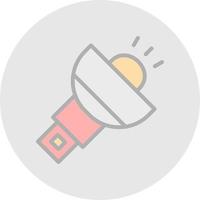 Flashlight Vector Icon Design