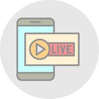 Live Channel Vector Icon Design