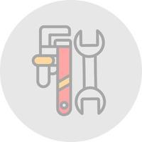 Pipe Wrench Vector Icon Design