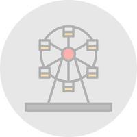 Ferris Wheel Vector Icon Design