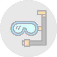 Diving Mask Vector Icon Design