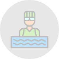 Swimmer Vector Icon Design