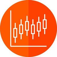 Candlestick Chart Vector Icon Design