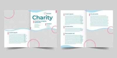 Charity bifold brochure template, Bifold Brochure Accountancy Firm flyer vector layout Bifold mockup Pro Vector