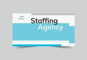 Staffing Agency Social Media Banner vector