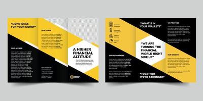 Financial Advisor trifold brochure template, Trifold Brochure Accountancy Firm flyer vector layout Trifold mockup Pro Vector