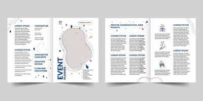 Event Planner bifold brochure template, Bifold Brochure Accountancy Firm flyer vector layout Bifold mockup Pro Vector