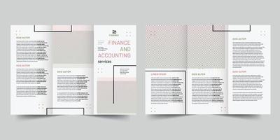 Finance and Accounting trifold brochure template, Trifold Brochure Accountancy Firm flyer vector layout Trifold mockup Pro Vector