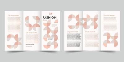 Fashion House trifold brochure template, Trifold Brochure Accountancy Firm flyer vector layout Trifold mockup Pro Vector