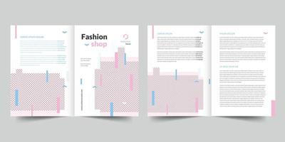 Fashion House bifold brochure template, Bifold Brochure Accountancy Firm flyer vector layout Bifold mockup Pro Vector