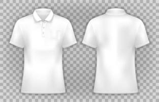 3D White Polo Shirt Mock Up vector