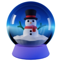 3d illustration de hiver neige globe png