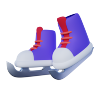 Ice skate shoes 3d illustration png