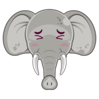 elephant hurt face cartoon cute png