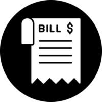 Bill Vector Icon