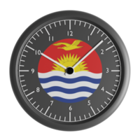 Wall clock with the flag of Kiribati png