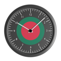 Mauer Uhr mit das Flagge von Bangladesch png