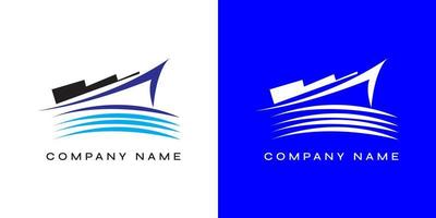 Simple Ship Logo with Modern Concept vector