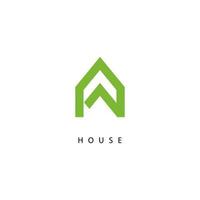 clean house logo for real estate company vector