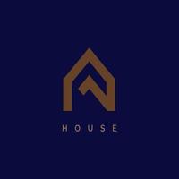 clean house logo for real estate company vector