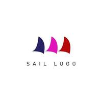 Sail Logo Icon with Simple Concept vector