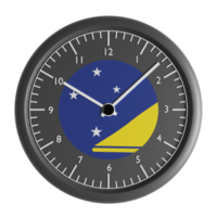 Wall clock with the flag of Tokelau png