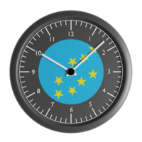 Wall clock with the flag of Tuvalu png