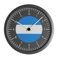 Wall clock with the flag of Nicaragua png