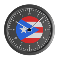 mur l'horloge avec le drapeau de puerto rico png