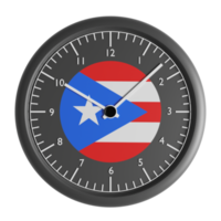 parede relógio com a bandeira do porto rico png