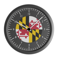 Wall clock with the flag of Maryland png