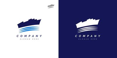 Cargo Ship Vector Illustration can be used for Delivery or Shipping Company Logo