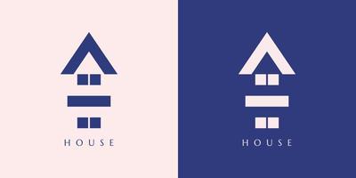 clean house logo for real estate company vector