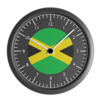 Mauer Uhr mit das Flagge von Jamaika png