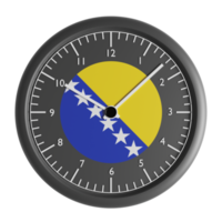 Wall clock with the flag of Bosnia and Herzegovina png