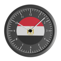 Wall clock with the flag of Egypt png