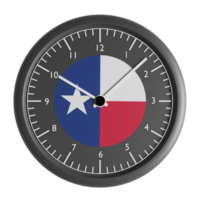 pared reloj con el bandera de Texas png