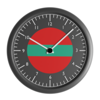 Wall clock with the flag of Transnistria png