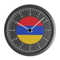 Wall clock with the flag of Armenia png