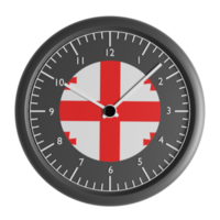 Wall clock with the flag of Georgia png