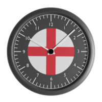 Wall clock with the flag of England png