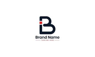 BI logo, BI letter design vector with black and red colors. BI Letter Logo Design. Initial letters IB logo icon. Abstract letter BI logotype logo design template. IB logo Pro Vector