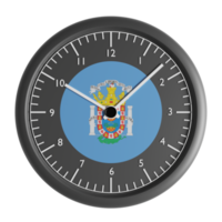 Wall clock with the flag of Melilla png