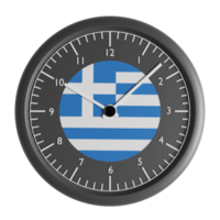 pared reloj con el bandera de Grecia png