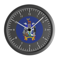 Wall clock with the flag of South Georgia and the South Sandwich Islands png