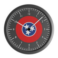 Wall clock with the flag of Tennessee png