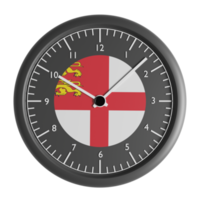 Wall clock with the flag of Sark png