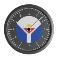Wall clock with the flag of Saint Martin png
