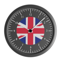 Wall clock with the flag of United Kingdom png