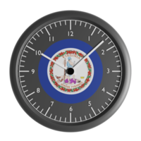 Wall clock with the flag of Virginia png